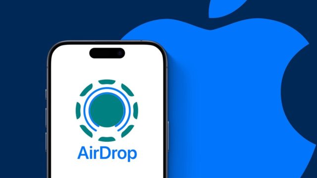 من iPhoneIslam.com، يظهر هاتف ذكي يحمل شعار AirDrop على شاشته أمام شعار Apple الأزرق الكبير في الخلفية، مما يسلط الضوء على الاتصال السلس بين الأجهزة. وعلى الرغم من هيمنة أجهزة Android، فإن ميزات Apple مثل AirDrop لا تزال تأسر المستخدمين ببساطتها وكفاءتها.