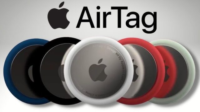 من iPhoneIslam.com، تعرض شاشة نابضة بالحياة العديد من أجهزة AirTag 2 بمجموعة من الألوان، مع النص "AirTag" الذي يظهر بشكل أنيق فوقها.