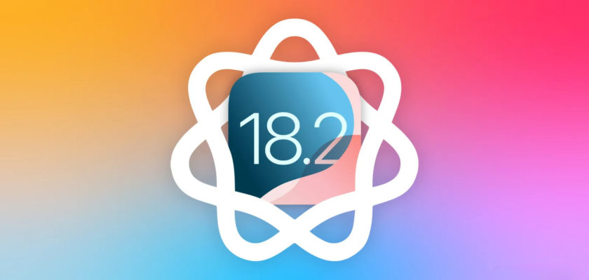 من iPhoneIslam.com، يحيط رمز ذرة أبيض منمق بـ "18.2" على خلفية متدرجة الألوان تتحول من الأصفر إلى البرتقالي والوردي والأزرق. يعكس هذا التصميم الجوهر الديناميكي لتحديث iOS 18.2، مما يوفر تجربة بصرية نابضة بالحياة.