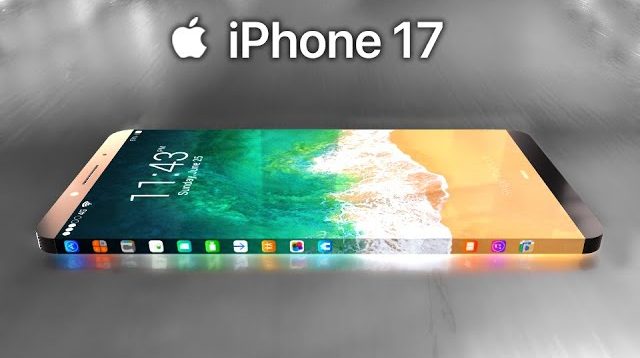من iPhoneIslam.com، تُظهر صورة مفهومية لهاتف iPhone 17 تصميمه الأنيق الذي يغطي الشاشة بالكامل، مع أيقونات التطبيقات المعروضة على طول الجانب، مما يسلط الضوء على شاشة آي-فون 17 الرائعة.