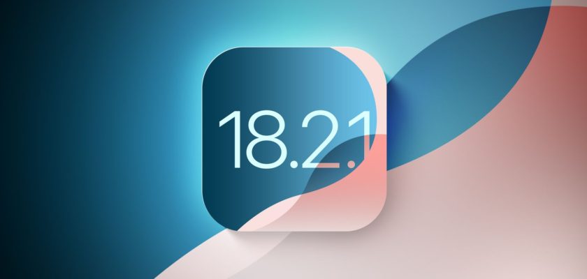 من iPhoneIslam.com، تصميم تجريدي يضم أيقونة مربعة تعرض الأرقام "18.21" على خلفية متدرجة باللونين الأزرق والوردي، مما يذكرنا بتحديث الواجهة الأنيقة لنظام التشغيل iPadOS 18.2.1 أو iOS 18.2.1 من Apple.