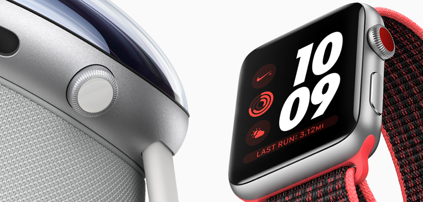 من موقع فون إسلام: لقطة مقرّبة لساعة Apple Watch تُظهر شاشة عرض الوقت الرقمية وواجهة تتبع اللياقة البدنية, مع حزام رياضي من القماش وزر جانبي مرئي يسلط الضوء على الابتكار وسط نتائج قوية وأرباح أبل المتوقعة في الربع الرابع 2025.