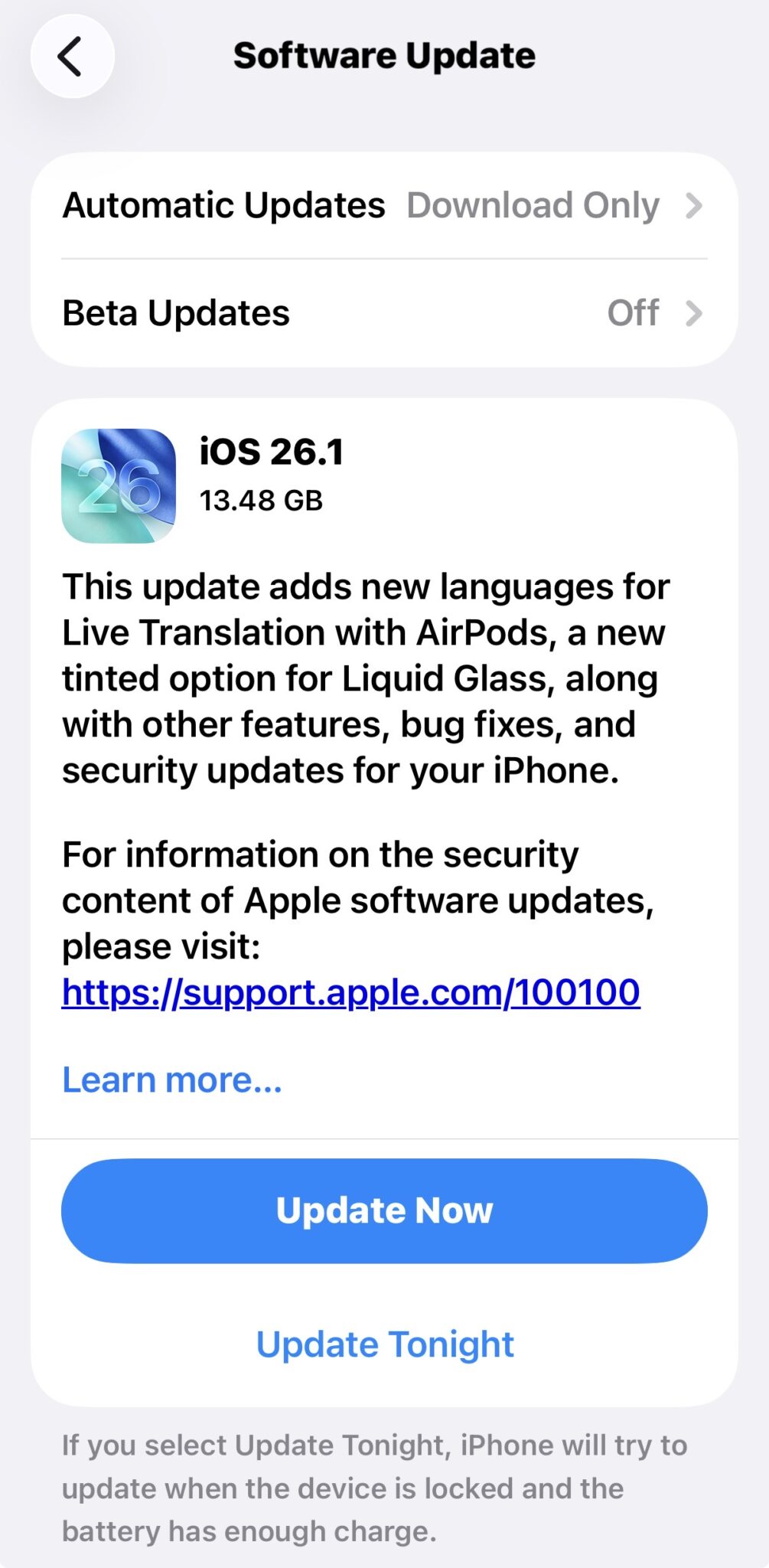 آبل تطلق تحديث 26.1 iOS و iPadOS 26.1 | آي-فون إسلام