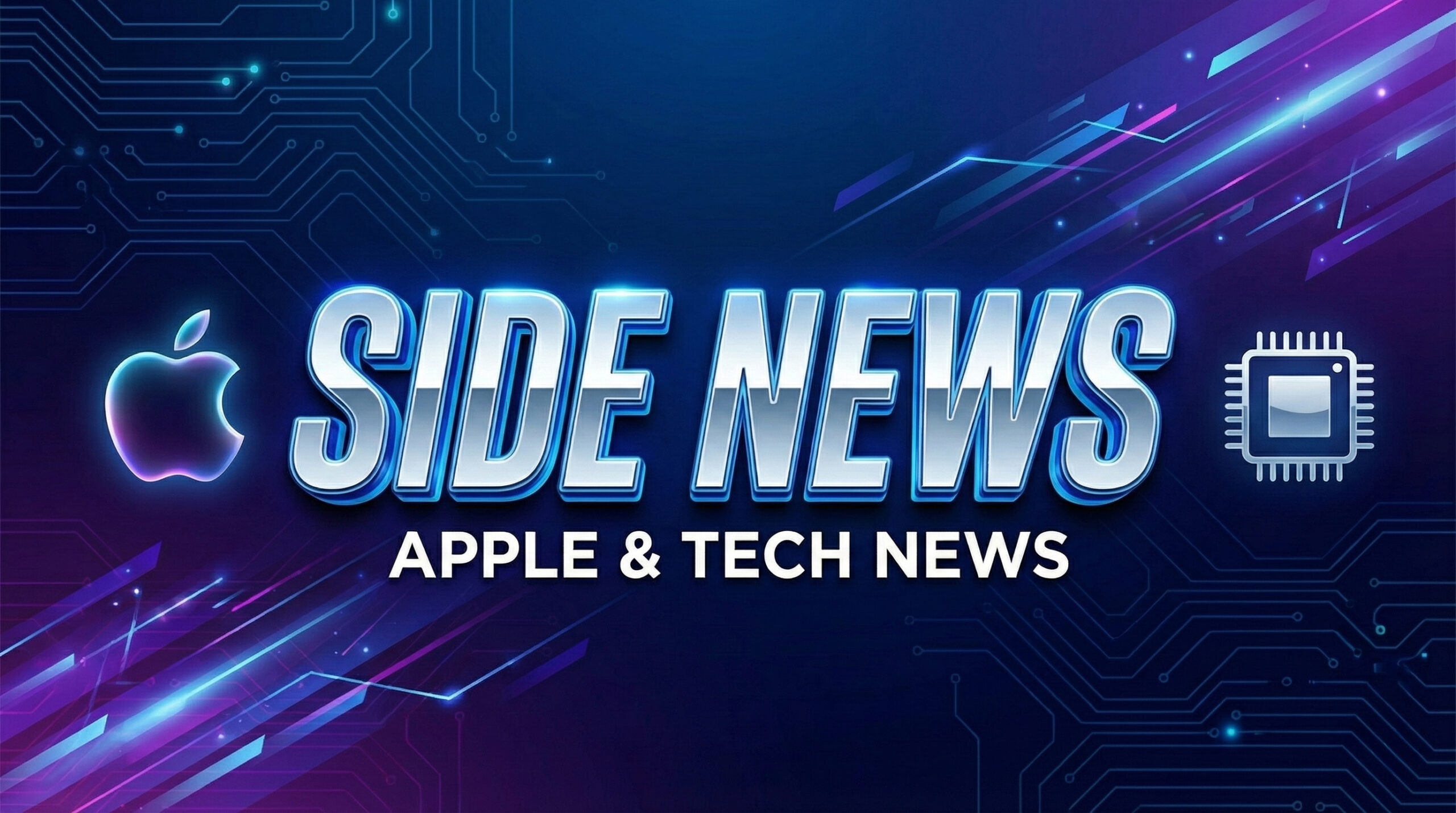 من موقع فون إسلام: لافتة تحمل النص "أخبار آبل الجانبية وأخبار التكنولوجيا" على خلفية ذات طابع رقمي، ويظهر شعار آبل على اليسار، وإضاءة معرض CES 2026، وأيقونة رقاقة إلكترونية على اليمين.