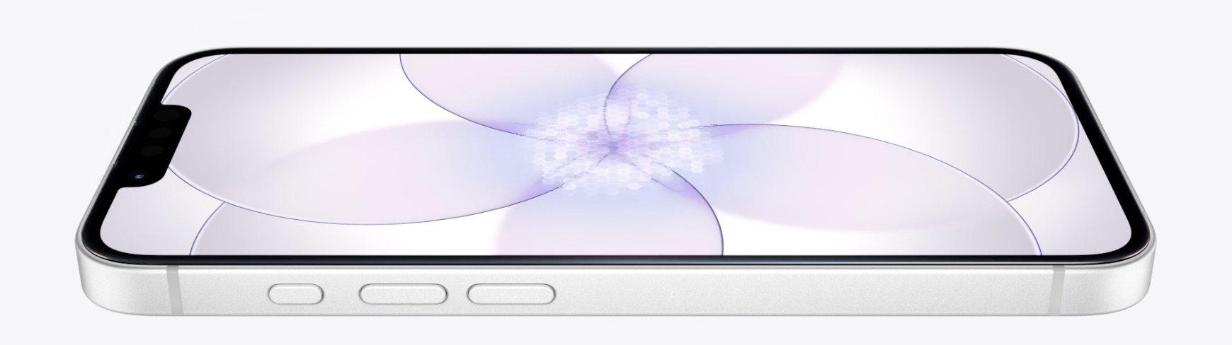 من موقع فون إسلام: يتم وضع شاشة آي فاي 17e بيضاء اللون باللون الأبيض وهي مسطحة وشاشتها متجهة لأعلى، وتعرض تصميم زهرة باستيل مجردة - شريحة A19 لأداء سلس في سعر تنافسي.