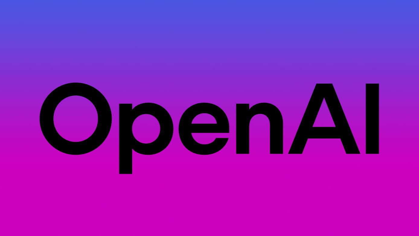 من موقع فون إسلام: يتم عرض كلمة "OpenAI" بأحرف سوداء عريضة على خلفية متدرجة من الأزرق إلى الوردي، مما يبرز التصميم الأنيق لـ تطبيق OpenAI الخارق للماك.