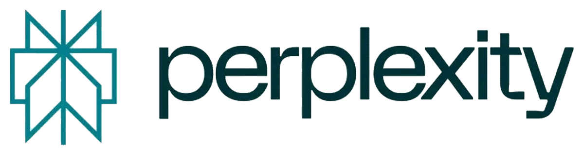 من موقع فون إسلام: شعار بيربليسيتي يضم أيقونة هندسية باللون الأزرق المخضر على اليسار وكلمة "بيربليسيتي" بأحرف سوداء صغيرة على اليمين، تمثل هوية منصة بيربليسيتي الصحية.