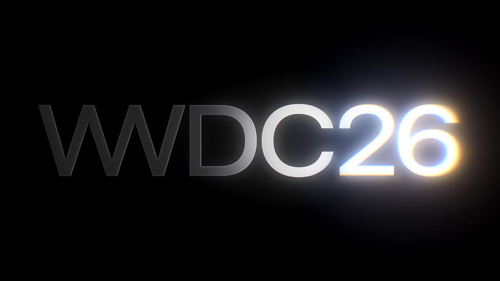 From Phonegram: The image displays the text 'WWDC26' on a black background, with the '26' brightly lit, indicating potential announcements like the iOS 27 system during the event.