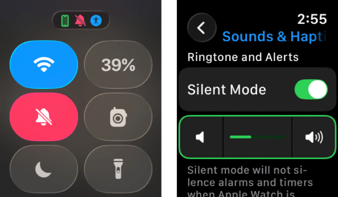 إعدادات ساعة آبل للوضع الصامت