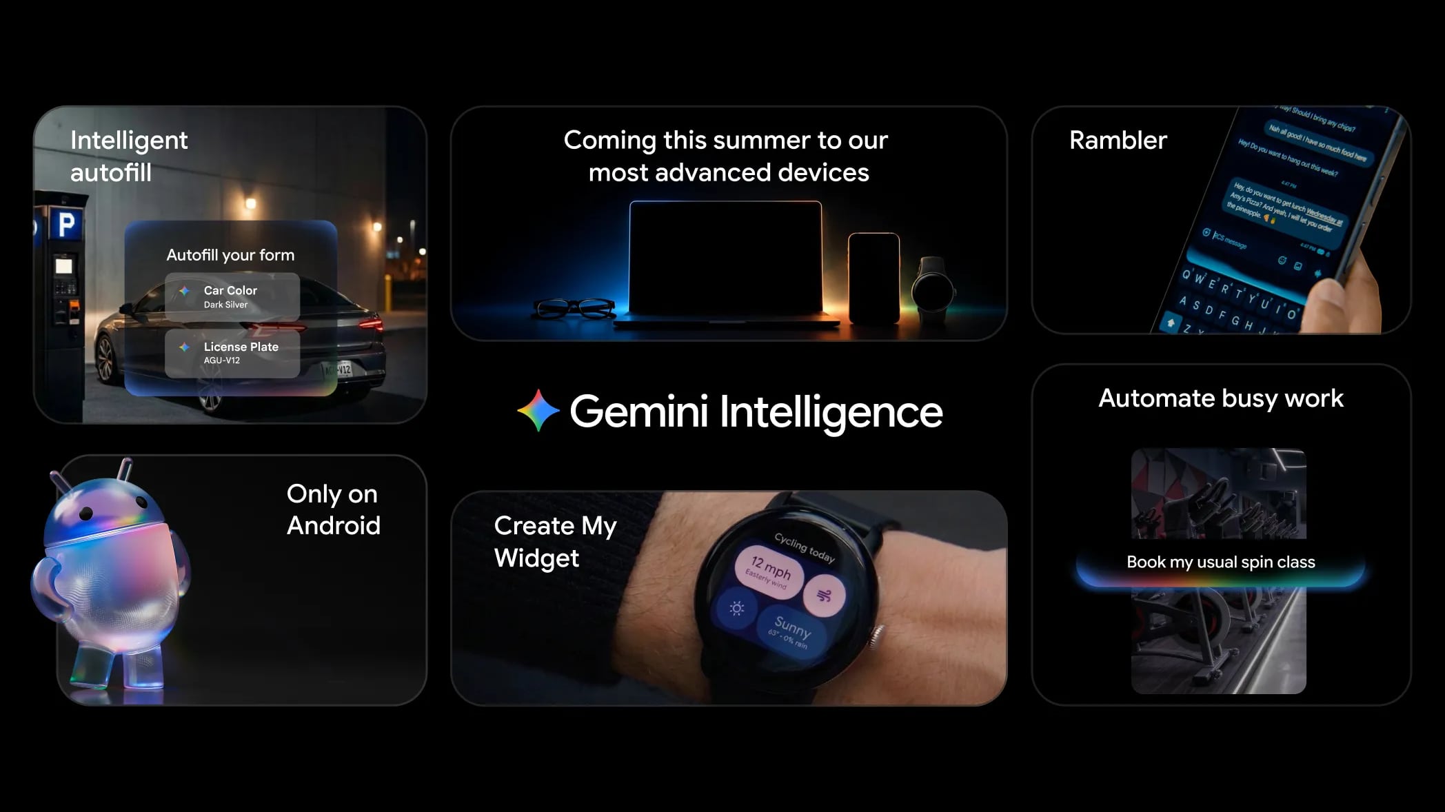 من موقع فون إسلام: مجموعة من الميزات الخاصة بذكاء Gemini، بما في ذلك الملء التلقائي الذكي للسيارات، ومزامنة الجهاز، والاقتراحات النصية، والميزات الحصرية لنظام Android، والأدوات المخصصة، وتكامل الساعة الذكية، والردود الآلية المشغولة - حتى أن هاتف I.m.org الجديد Ultra.