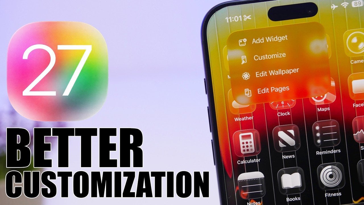 تصميم تخيلي لنظام iOS 27 على جهاز الآي-فون