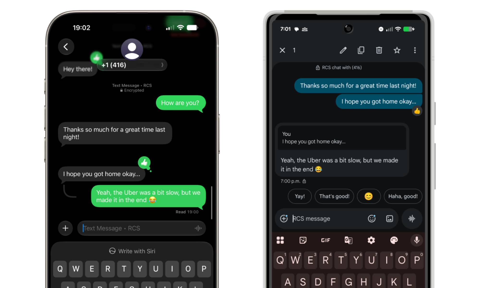 دردشة RCS بين الآي-فون والأندرويد في نظام iOS 27
