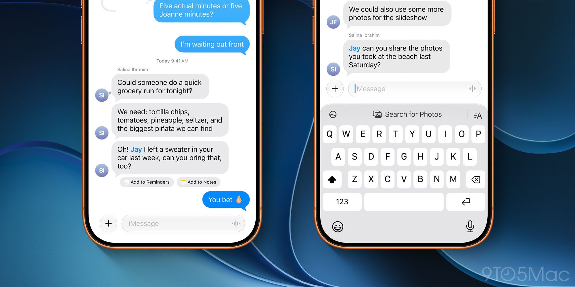 ميزة الاقتراحات بنقرة واحدة في رسائل iOS 27