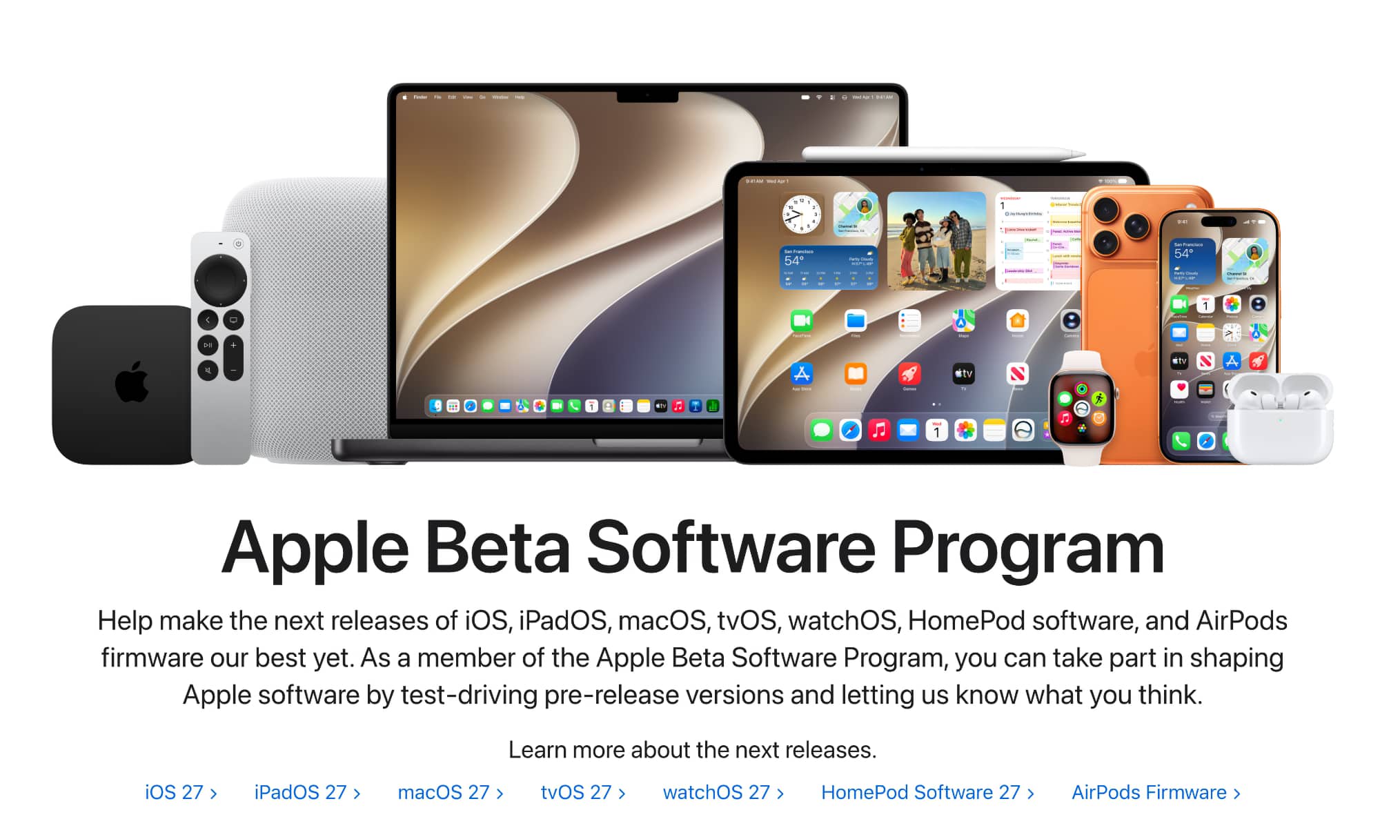 Apple Beta Software Program OS 27