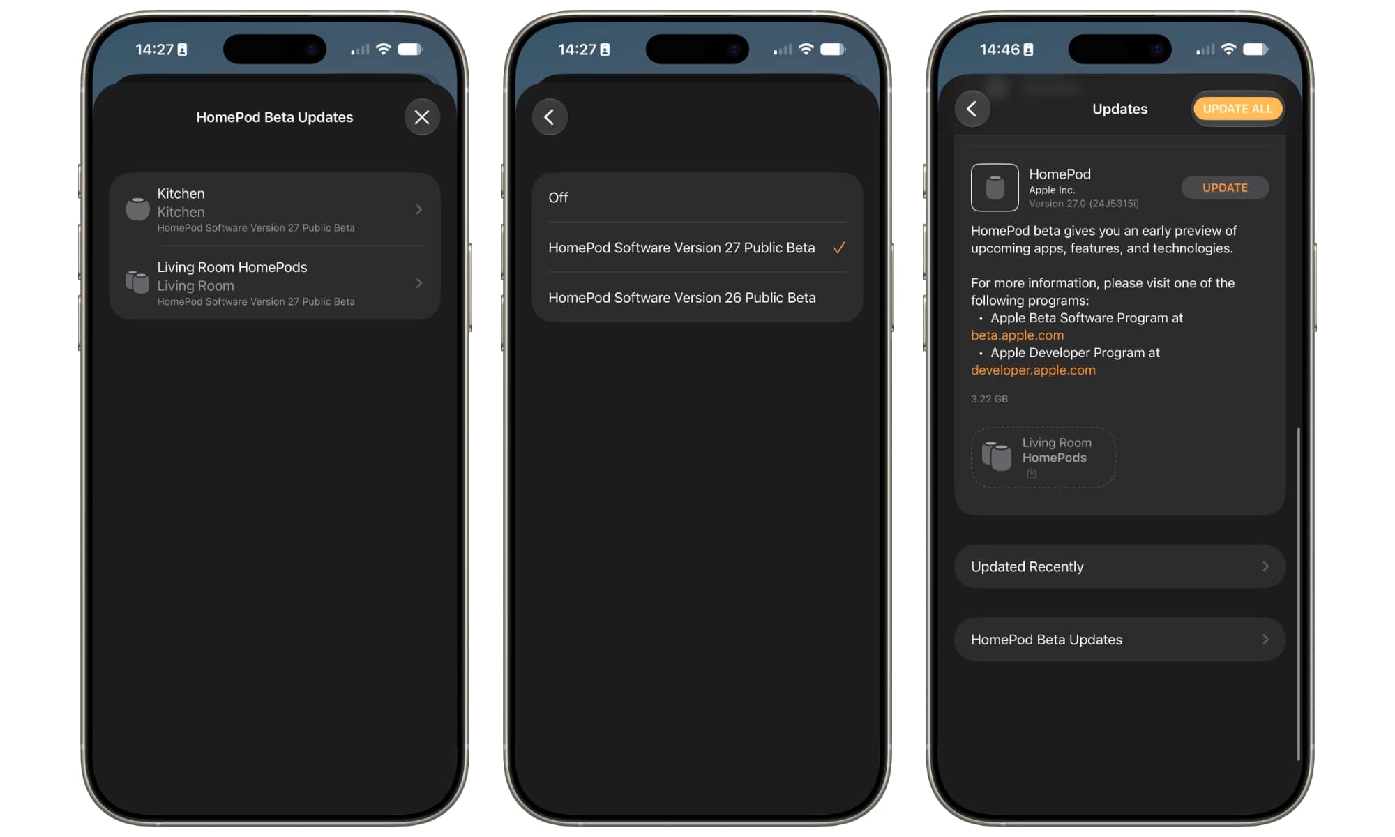 HomePod Software 27 public beta