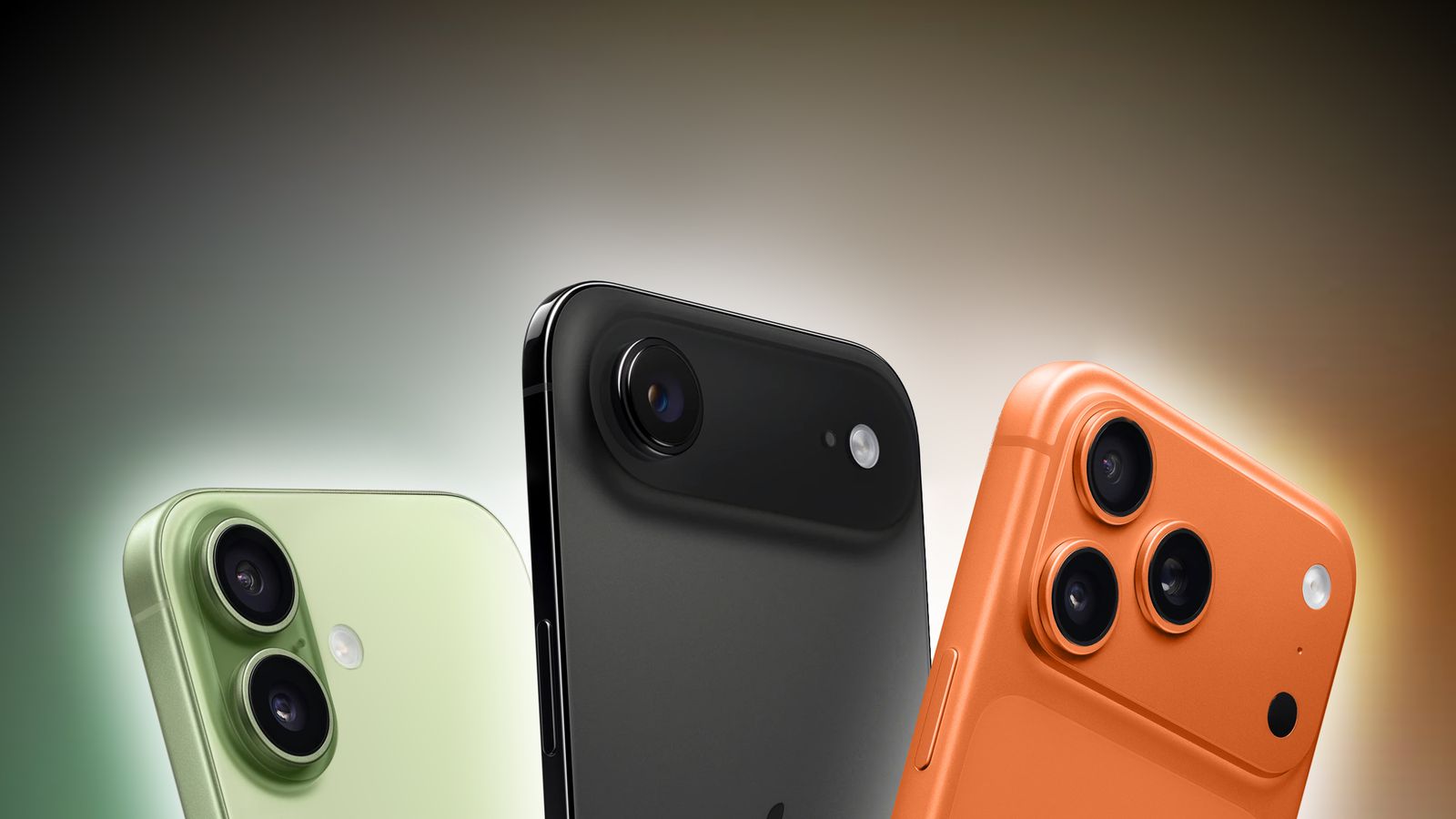 From the Phonegram website: Three smartphones in green, black, and orange appear from the back, with their camera units highlighted on a blurry gradient background — an ideal image for readers wishing to check out tech news in our weekly summary.
