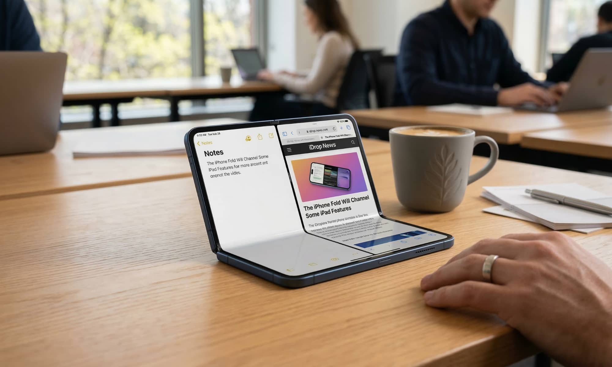 مفهوم آي-فون القابل للطي بنظام iOS 26