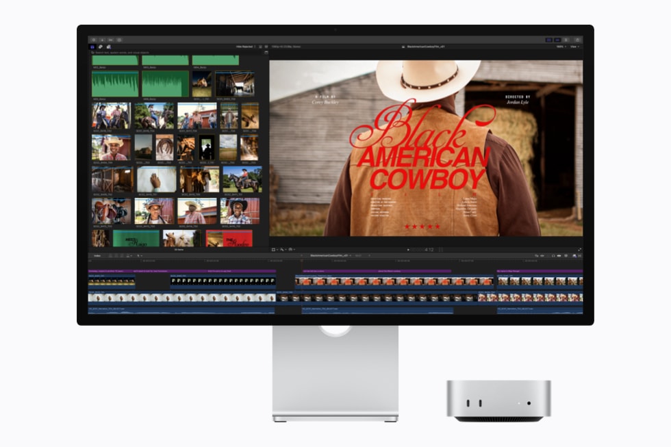 تطبيق فاينل كت برو يعمل على جهاز Mac mini الجديد