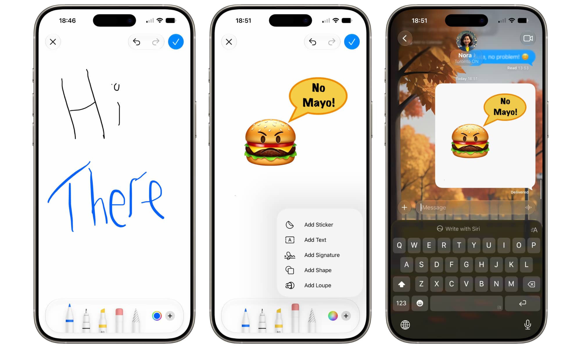 ميزة الرسم المباشر في تطبيق الرسائل iOS 27