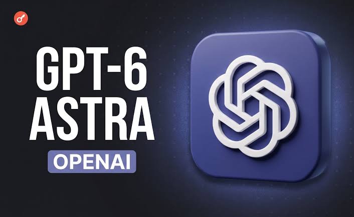من موقع فون إسلام: تظهر صورة رقمية تحمل عبارة «GPT-6 Astra OPENAI» بجانب شعار OpenAI على خلفية داكنة.