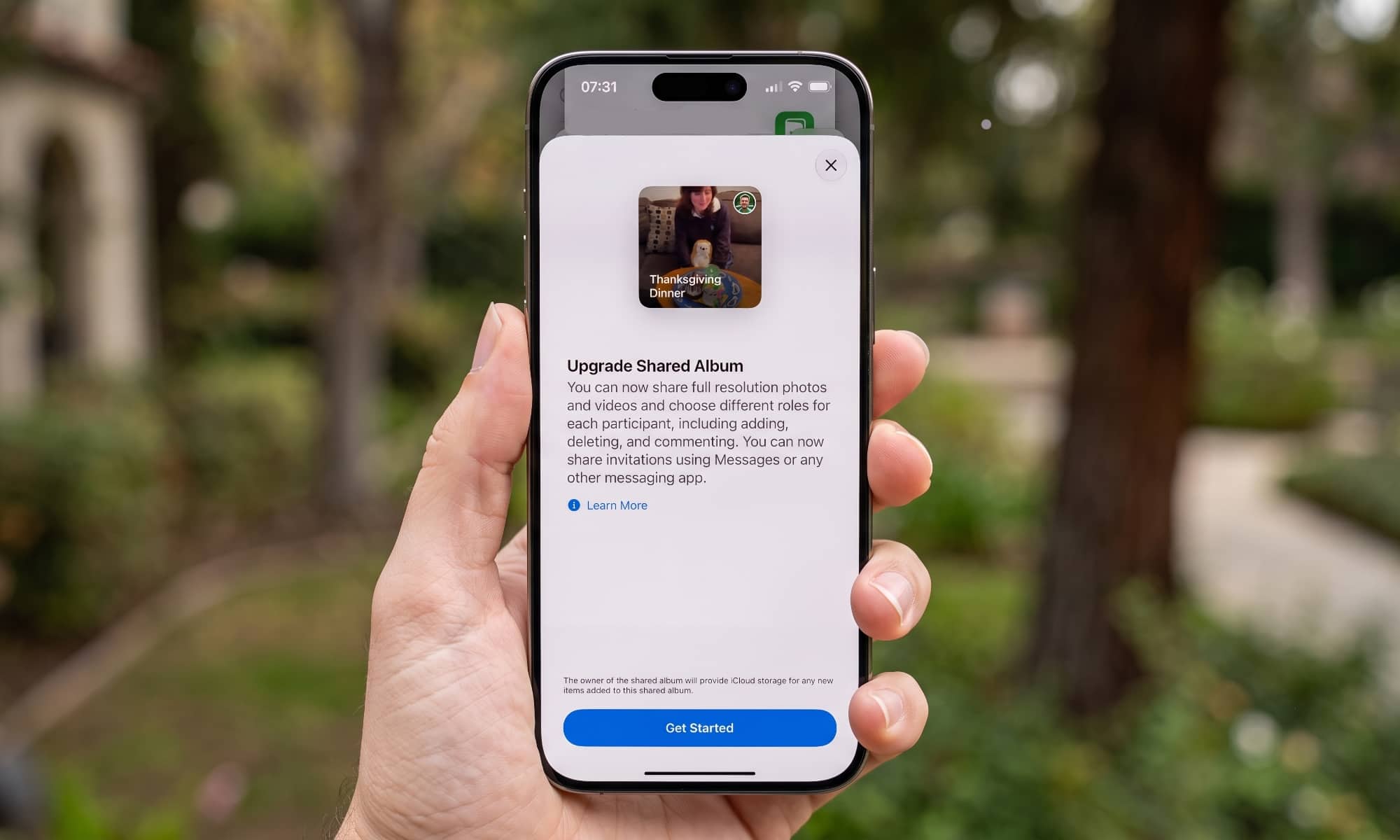 ميزة الألبومات المشتركة في iOS 27