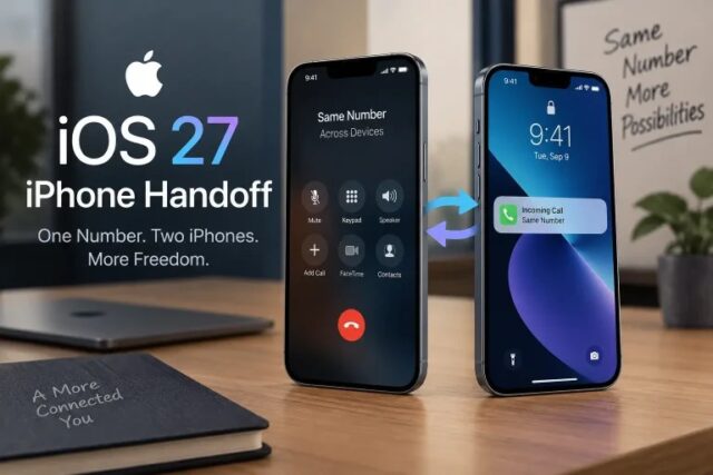 ميزة آي-فون Handoff في تحديث iOS 27: رقم واحد لجهازين وطريقة التفعيل والتكلفة