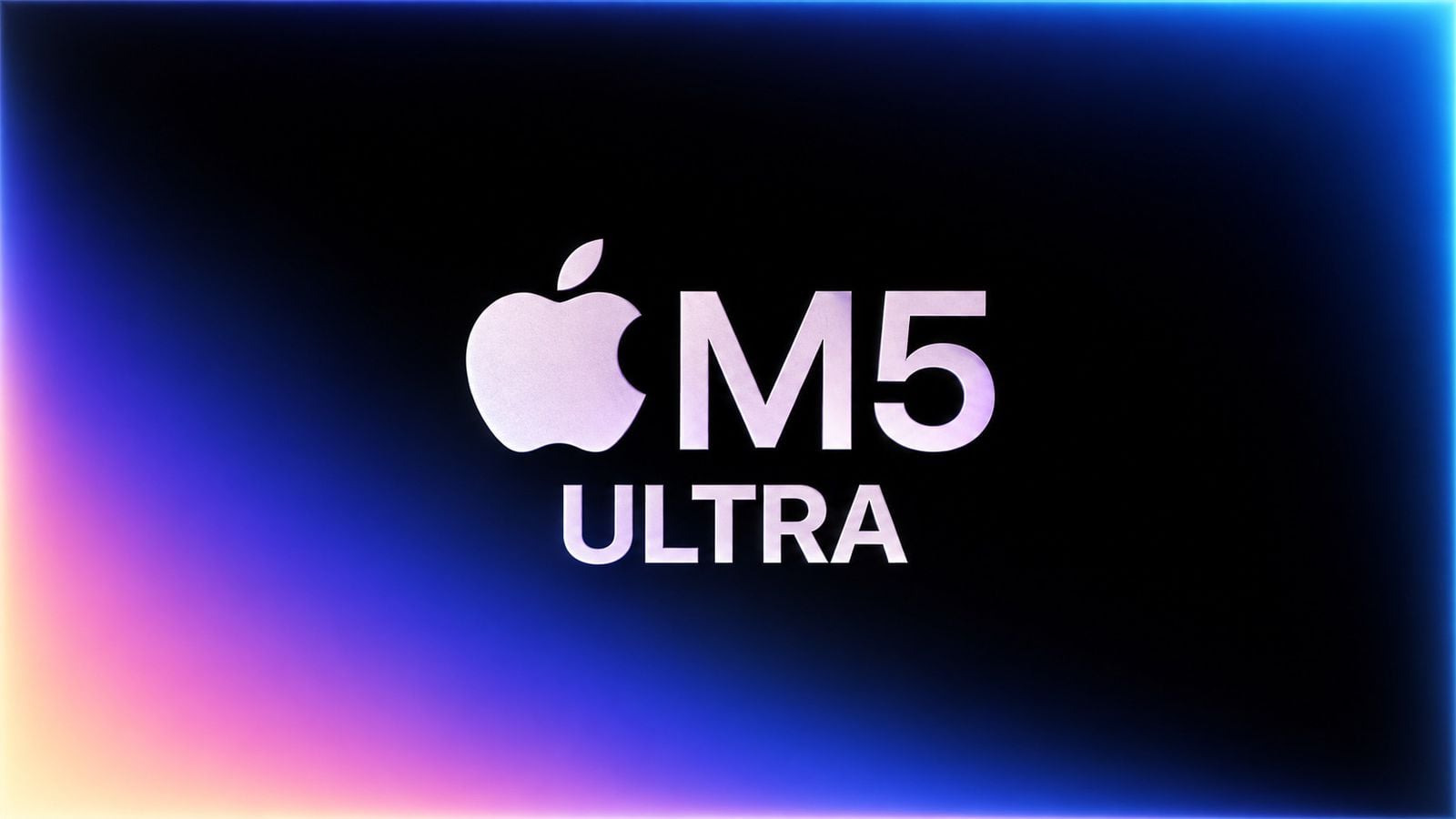 من موقع فون إسلام: شعار Apple M5 Ultra على خلفية متدرجة داكنة بألوان زرقاء ووردية، وهو مثالي لتحديثات «الأسبوعية» أو «أخبار التكنولوجيا» في سبتمبر.