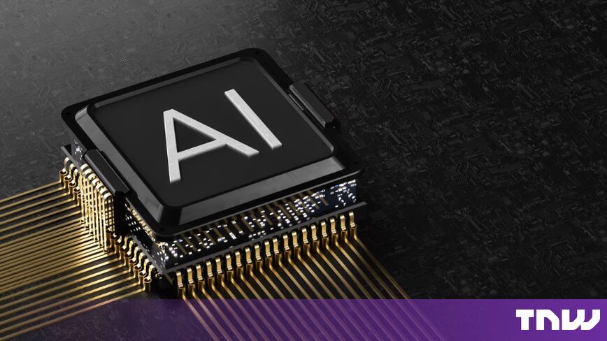 From the Phonegram website: A computer processor chip with an "AI" label and gold pins extending outward, as seen in our latest "Weekly News" issue.