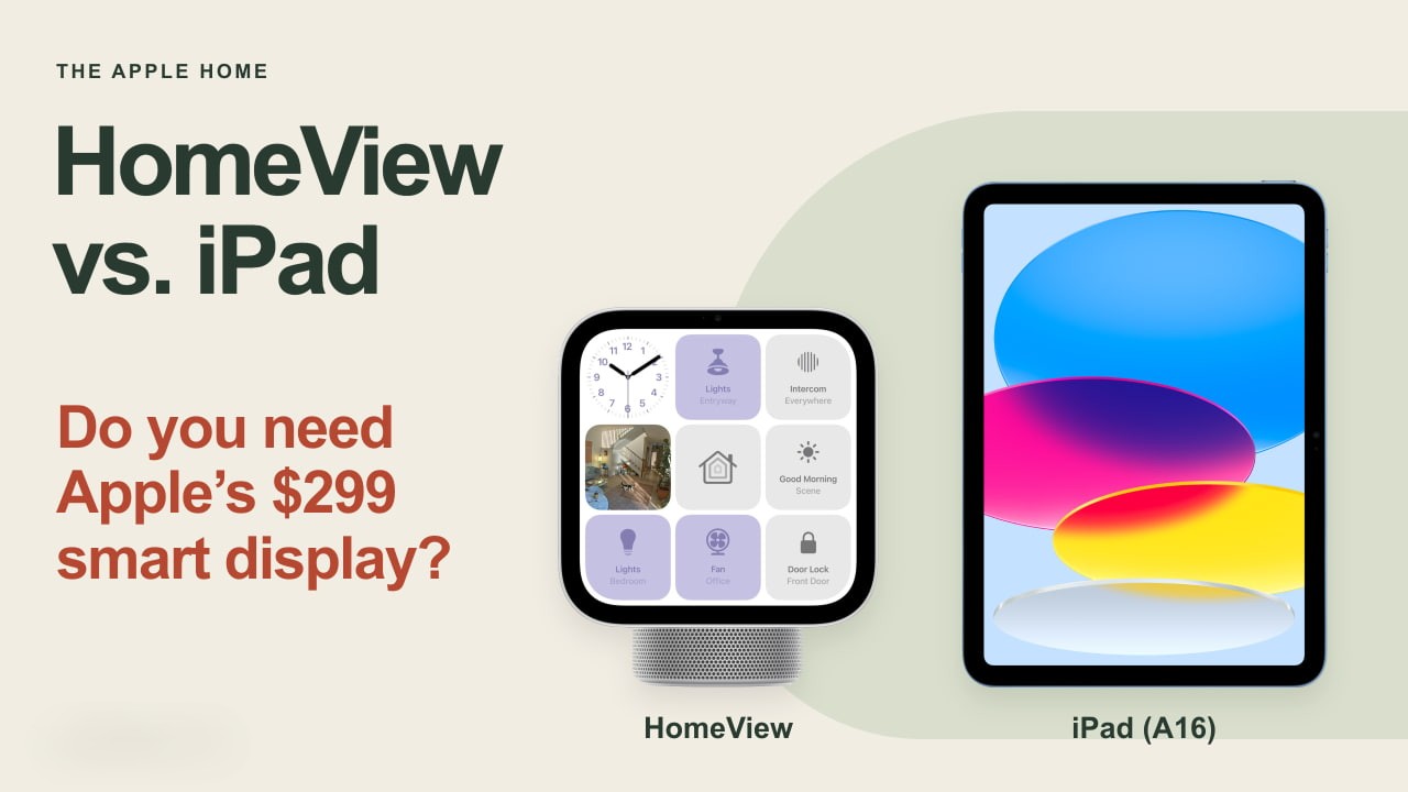 من موقع فون إسلام: مقارنة الشاشة الذكية «Apple HomeView» بجهاز iPad لتحديد ما إذا كان هذا الجهاز الذي يبلغ سعره 299 دولارًا ضروريًّا أم لا.