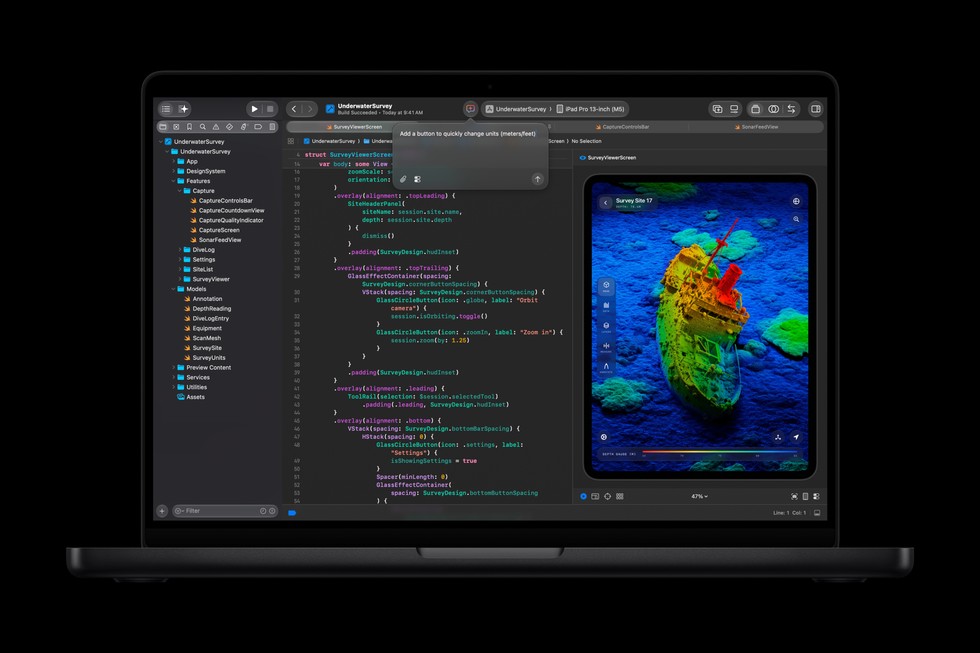 تطوير البرمجيات على Xcode في ماك بوك برو M6