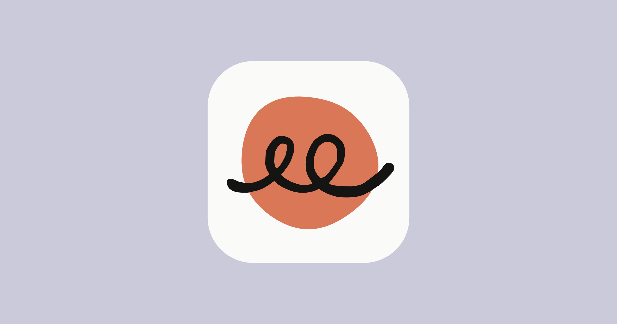 From the Phonegram website: The app icon shows a hand-drawn black ring shape over a terracotta-colored circle on a white background, representing a summary of the week's news.