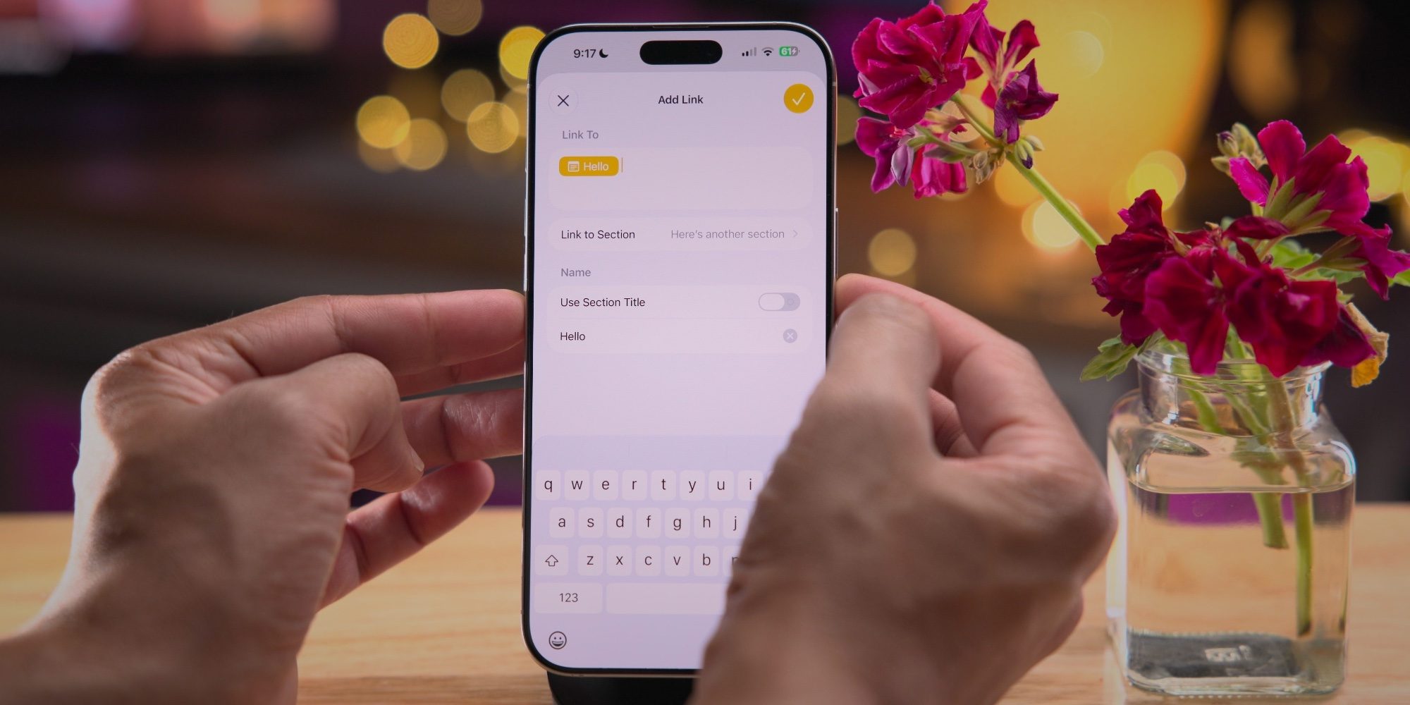 ربط الأقسام وبناء جدول محتويات في ملاحظات iOS 27