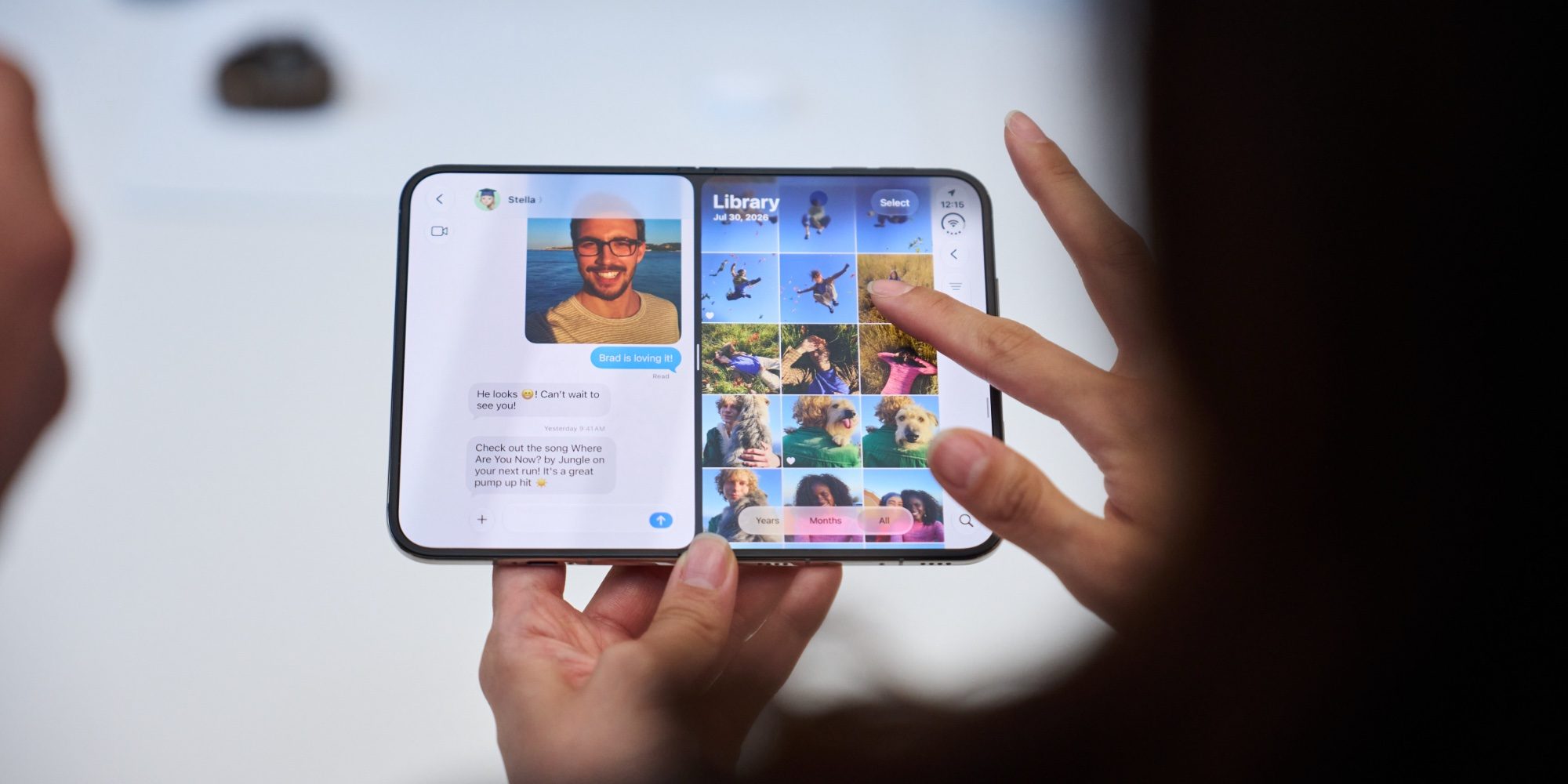 Official photo of the iPhone Duo at an Apple event