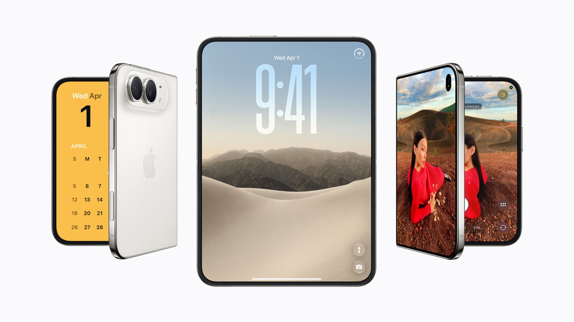 From the Phonegram website: Three smartphones displaying different screen interfaces, including a calendar, a landscape horizon wallpaper, and the camera app.