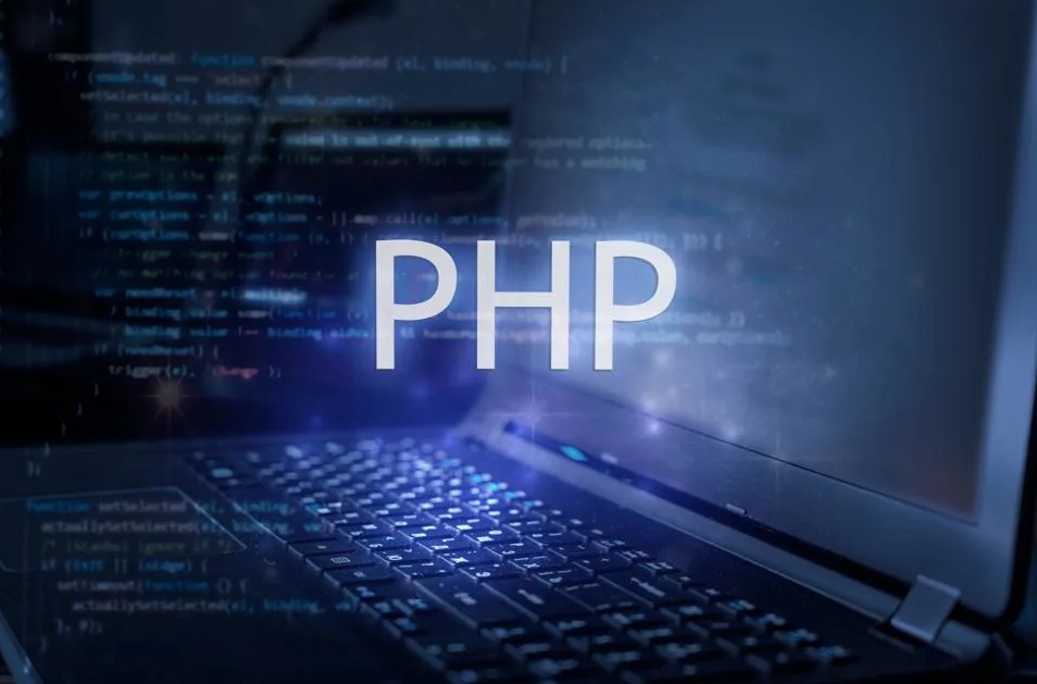 From the Phonegram website: The word "PHP" appears above a laptop screen displaying a weekly code summary.